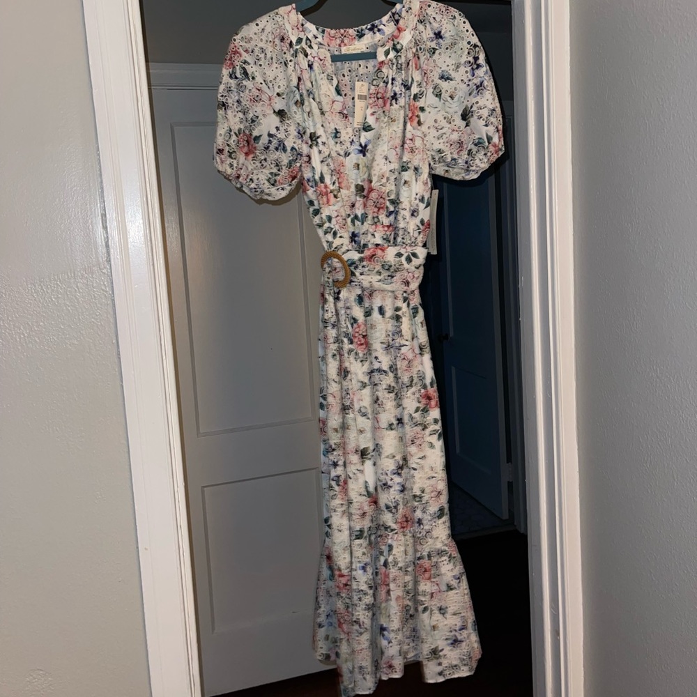 Shoshanna eyelet floral maxi dress // send me an offer!